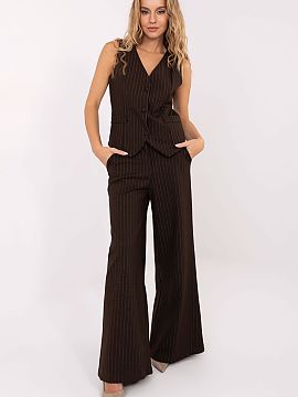 dámske nohavice Rue Paris  Štýlové dámske materiálové nohavice typu wide leg palazzo sú navrhnuté pre ženy, ktoré oceniajú elegantný štýl v kombinácii s