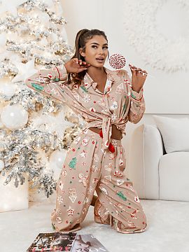 Pyžamo LaBalancia  Objavte jedinečný pyžamový set TALLY v roztomilej verzii Cookies, ktorý kombinuje pohodlie a štýl. Ideálny na relaxáciu v domácom 