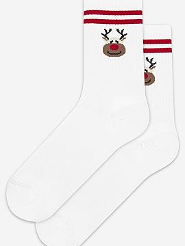 Ponožky Gatta  Vysoké ponožky s jelenmi, ideálne aj ako darček. Tieto roztomilé ponožky s motívom jelienok dodajú tvojej štýlovej úprave skutoč