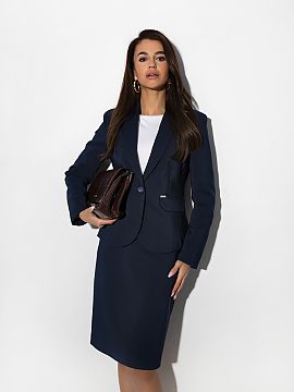 spódnica Cabba  Pencil skirt in navy blue, fastened with a zipper. It will be perfect for work, going out with friends, and more. Pair it with an elegant sh