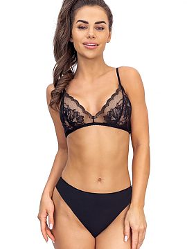 Brazílske figy Donna  Zmyselné brazilky vyrobené v Poľsku, ktoré kombinujú pohodlnosť nosenia s elegantným dizajnom. Predná časť nohavičiek je hladká,