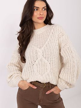 sweter Factory Price  Mäkký, voľný dámsky sveter s pleteným vzorom je ideálnou voľbou pre každodenné, neformálne štýly. Vyrobený zo zmesi akrylu, mo