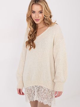 sweter Factory Price  Elegantný dámsky sveter s dlhým strihom, ideálny nielen na každodenné nosenie, ale aj na špeciálne príležitosti. Vyrobený z mäkk