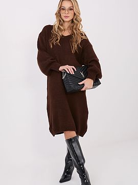 denné šaty Factory Price  Voľný svetrový šaty v oversized štýle, ideálne na každý deň aj do práce. Vyrobené z mäkkej, príjemnej na dotyk pleteniny, posk