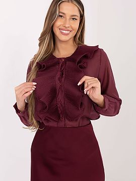 tričko s dlhým rukávom Factory Price  Elegantná dámska košeľa klasického strihu, ideálna na každý deň, do práce a na špeciálne príležitosti. Vyrobená z vysoko kval