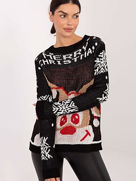 sweter Italy Moda  Dámsky sveter v štýle casual je skvelou ponukou na každodenné, návštevné príležitosti a zábavy v uvoľnenom, sviatočnom prostred