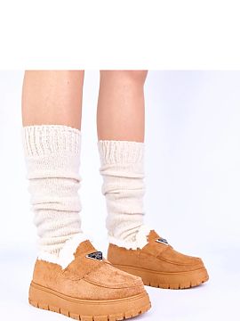 Mokasíny Solea  Objavte jedinečné tmavobežové mokasíny na platforme s podšívkou z futerka Kirby, vytvorené pre ženy, ktoré si cenia pohodlie, tepl