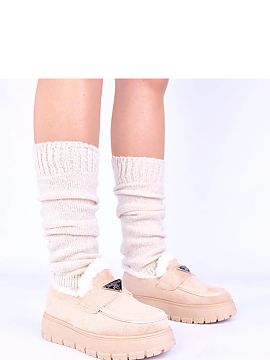 Mokasíny Solea  Objavte výnimočnú kvalitu a štýl vďaka našim svetlo béžovým mokasínam na platforme s futerom Kirby. Tieto elegantné dámske moka