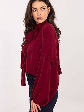 tričko s dlhým rukávom Factory Price  Táto elegantná dámska blúzka bez goliera je nadčasovou ponukou s klasickým charakterom, ideálna nielen na každý deň, ale aj do pr�