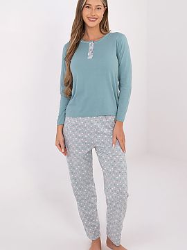 Pyžamo Forever Pink  Pohodlná, dvojdielna dámska pyžama vyrobená z mäkkej a príjemnej bavlny, ideálna na pokojný spánok a domáci relax. Súprava pozost