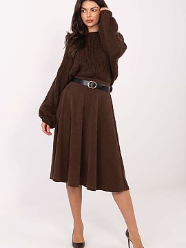 spódnica Rue Paris  Štýlová a ženská rozklosovaná pletená sukňa, ideálna na každodenné nosenie, do práce a na elegantnejšie príležitosti. Vyroben