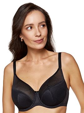 Semi-soft Gorteks  Objavte polopodprsenku Laurel vyrobenú z korzetového penu a originálnej látky v geometrickom vzore. Dolná časť košíčkov je vyroben