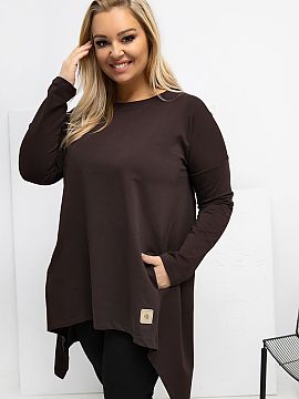 tunika vo veľkosti plus Relevance  Štýlová tunika veľkostí plus size s predĺženým, asymetrickým strihom je skvelou ponukou pre ženy, ktoré oceňujú pohodlie a mode