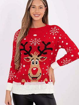 sweter Italy Moda  Štýlový dámsky sveter s neformálnym charakterom, ktorý sa skvele hodí nielen na elegantné príležitosti, ale aj na zimné párty. M