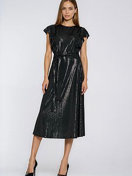 Sukňa na večer Nife  Efektné šaty s elegantným strihom, ktoré kombinujú priliehavý vrch s trapezovým dnom, ktoré sa krásne hýbe. Vyrobené z látky zdo