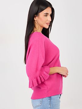 sweter Italy Moda  Elegantný dámsky sveter s bežnou dĺžkou, ideálny tak na každý deň, ako aj na špeciálne príležitosti. Vyrobený z vysokokvalitne