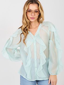 Tričko s dlhým rukávom Factory Price  Elegantná dámska blúzka bez goliera je štýlový návrh, ktorý dokonale kombinuje klasiku s modernou ľahkosťou. Ideálna je na formá