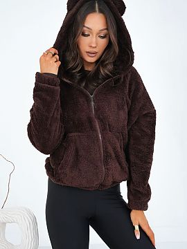 mikina Factory Price  Bežcová dámska mikina vyrobená z mäkkého materiálu typu \