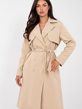 Kabát Rue Paris  Elegantný dámsky trenčkot, ideálny ako prechodné oblečenie na jeseň, zimu aj jar. Model v casual štýle sa skvele hodí do každoden