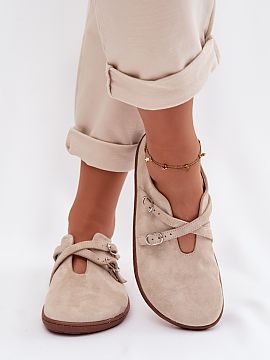 poltopánky Step in style  Topánky pre ženy vyrobené z prírodného semišu v štýle Barefoot sú skvelou voľbou pre ženy, ktoré oceniajú prirodzený pohyb cho