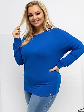 blúzka plus size Relevance  Blúzka plus size s klasickým, okrúhlym výstrihom, navrhnutá s ohľadom na pohodlie a každodenné nosenie. Model v štýle casual, ide�