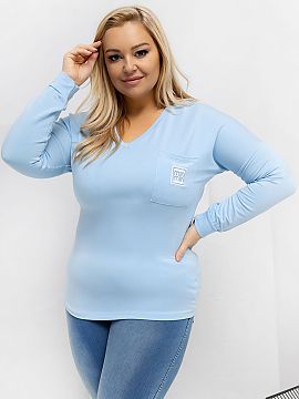 blúzka plus size Relevance  Blúzka veľkosti plus s klasickým, každodenným charakterom je skvelým základom pre rôzne outfit. Hladký vzor jej dodáva univerzáln