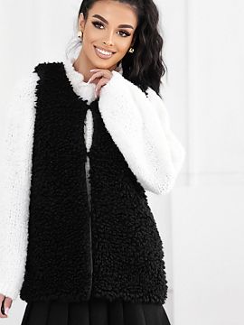 Vesta Factory Price  Veste de fourrure en peau de mouton est un choix élégant et pratique pour la saison automne/hiver, idéal pour les tenues décontractées 
