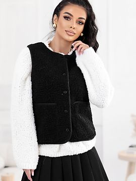 Vesta Factory Price  Vest teddy futro je štýlový a pohodlný kúsok oblečenia ideálny na jeseň/zimu. Vyrobený z mäkkého, príjemného na dotyk polyester