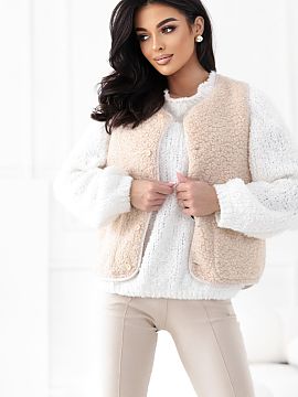 Vesta Factory Price  Vesty Teddy z kožušiny sú štýlovým a pohodlným doplnkom šatníka ideálnym na jesennú/zimnú sezónu. Vyrobené z mäkkého, príje
