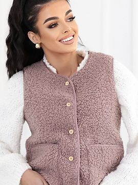 Vesta Factory Price  Vest teddy z kožušinové je štýlový a pohodlný kúsok oblečenia ideálny na jesennú/zimnú sezónu. Vyrobený z mäkkého a príjemn