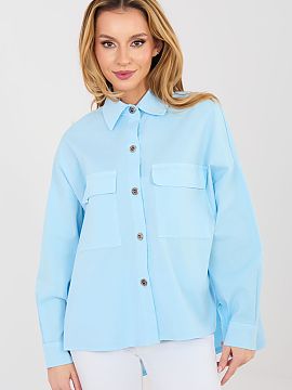 tričko s dlhým rukávom Italy Moda  Univerzálna dámska košeľa v štýle casual, ideálna pre každodenné outfity. Vyrobena z príjemnej na dotyk bavlny s prídavkom elasta