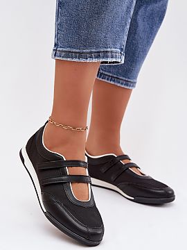 Balerinki Step in style  Baleríny pre dámy z ekokože v športovom štýle sú pohodlnou a modernou ponukou na každý deň. Dve pásky umiestnené na strednej ča