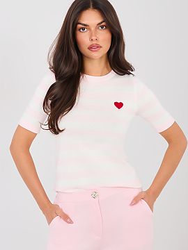 Sveter s krátkym rukávom Factory Price  Štýlový dámsky pásikový sveter je ideálnou voľbou pre ženy, ktoré ocenia pohodlie a moderný, casual štýl. Klasický vzor v pás