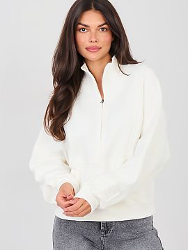 mikina Factory Price  Štýlová dámska blúza s bežnou dĺžkou je ideálnou ponukou pre ženy, ktoré ocenia pohodlie a minimalistický, príležitostný št�