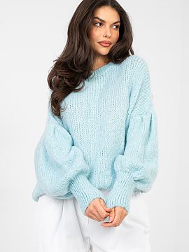 sweter Italy Moda  Štýlový dámsky sveter s casual charakterom, ktorý sa hodí tak do každodennej ako aj pracovnej atmosféry. Model s štandardnou dĺžk