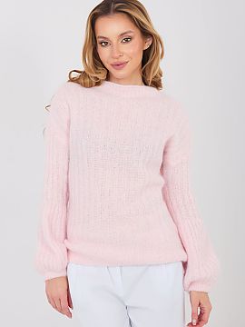 sweter Italy Moda  Elegantný dámsky sveter s casual charakterom, ktorý sa hodí na každý deň aj do práce. Model s štandardnou dĺžkou, dlhým rukávom