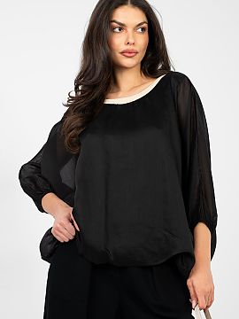 blúzka Italy Moda  Elegantná blúzka štandardnej dĺžky, ideálna do práce a na špeciálne príležitosti, kombinujúca štýlový vzhľad s pohodlným no