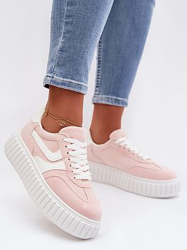 Športová obuv Step in style  Štýlové tenisky z ekokože sú skvelou voľbou pre ľudí, ktorí ocenia pohodlie a moderný vzhľad. Vďaka platforme topánky nie len z