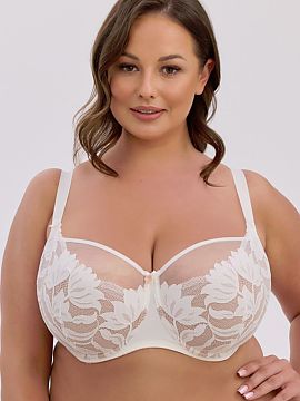 Semi-soft Gaia  Podprsenka s polovičně tuhými košíčky navržená s ohledem na ženy s větším poprsím, které očekávají spolehlivou podporu a el