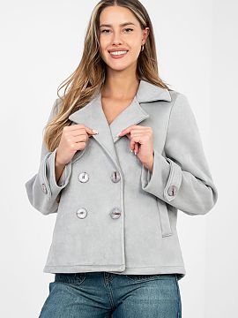 Kabát Factory Price  Zamszový prechodný dámsky kabát je štýlová ponuka v neformálnom podaní, ideálna na každý deň. Skvele poslúži v jesennom, zimn