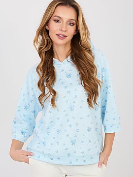 mikina Italy Moda  Dámska bežecká blúza s klasickou dĺžkou je ideálnou voľbou na každý deň. Vyznačuje sa ženským kvetinovým potlačou, ktorý do