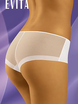 Boxerky Wolbar  Pôsobivé šortky s polopriehľadnou zadnou časťou. Zdanlivo jednoduché, ale s charakterom! Hladká, klasická predná časť.