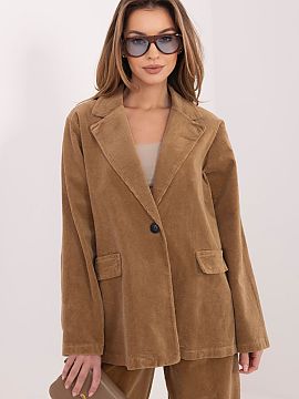 Sakko Rue Paris  Štýlový dámsky kordurový sakko v casual prevedení, ktorý sa skvele hodí nielen na každý deň, ale aj do práce. Tento model kombin