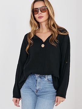 Blúzka Italy Moda  Blúzka vyrobená z vysokej kvality bavlny, ktorá poskytuje pohodlie a priechodnosť po celý deň. Model s hladkým vzorom robí blúzku u