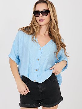 Tričko s krátkym rukávom Italy Moda  Košeľa pre ženy s ľahkým a pohodlným strihom, ideálna pre každodenné štýlové kombinácie. Vyrobená z príjemného na dotyk tkan