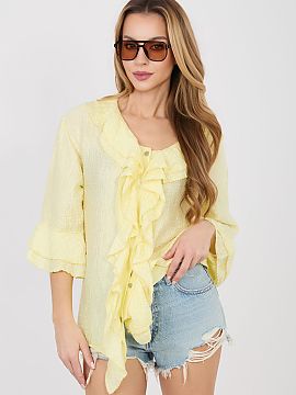 tričko s dlhým rukávom Italy Moda  Košeľa dámska v boho štýle, ktorá sa skvele hodí nielen do každodenných outfitov, ale aj do práce. Model sa vyznačuje rôznorodou