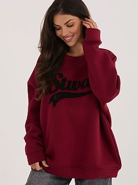 Mikina Rue Paris  Dámska mikina v casual štýle je ideálny návrh na chladnejšie dni, spájajúca pohodlie s módnym vzhľadom. Model zdobený výšivkou 