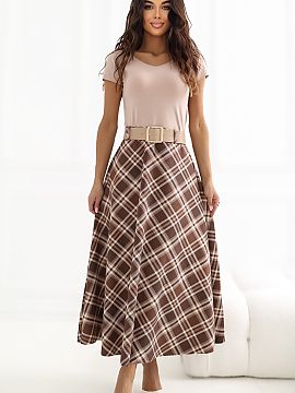 Dlhá sukňa Italy Moda  Štýlová maxi sukňa s rozšíreným strihom, ktorá sa skvele hodí do každodenných outfitov, ako aj do pracovných setov. Model sa vyz