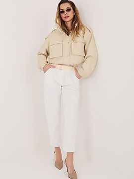 zamatové nohavice Italy Moda  Dámske štručkové nohavice v elegantnom kroji typu cigaretky, ktoré sa perfektne hodia do každodenných štýlov. Vyrobené z vysoko kv