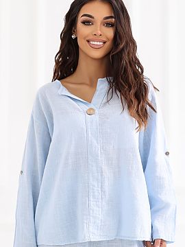 Blúzka Italy Moda  Blúzka vyrobená z vysoko kvalitnej bavlny, ktorá zabezpečuje pohodlie a predušnosť po celý deň. Model s hladkým vzorom robí z blú